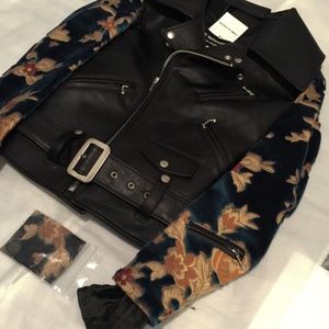 NWT JUNYA WATANABE COMME DES GARCONS PERFECTO FAUX LEATHER JACKET WOMEN SMALL